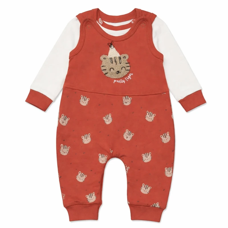 ست تی‌شرت و سرهمی نوزادی مدل ببر مهربان